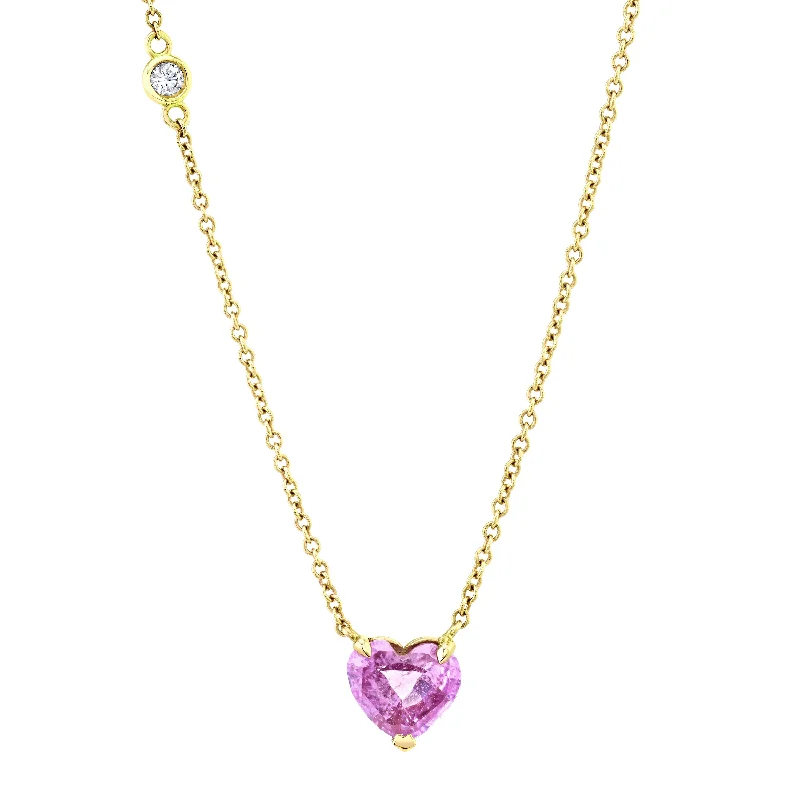 Bestselling Jewelry At Special Promotional Rates PINK SAPPHIRE SOLITAIRE HEART NECKLACE Bestselling Jewelry At Special Promotional Rates PINK SAPPHIRE SOLITAIRE HEART NECKLACE