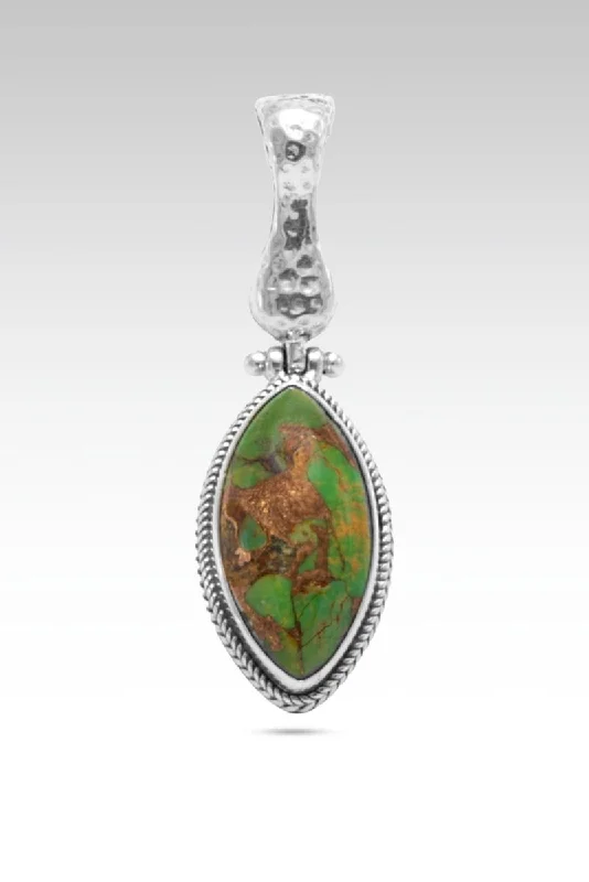 Your Dream Jewelry At Dream Prices Radiant Hope Pendant™ in Mohave Green Kingman Turquoise with Bronze Your Dream Jewelry At Dream Prices Radiant Hope Pendant™ in Mohave Green Kingman Turquoise with Bronze