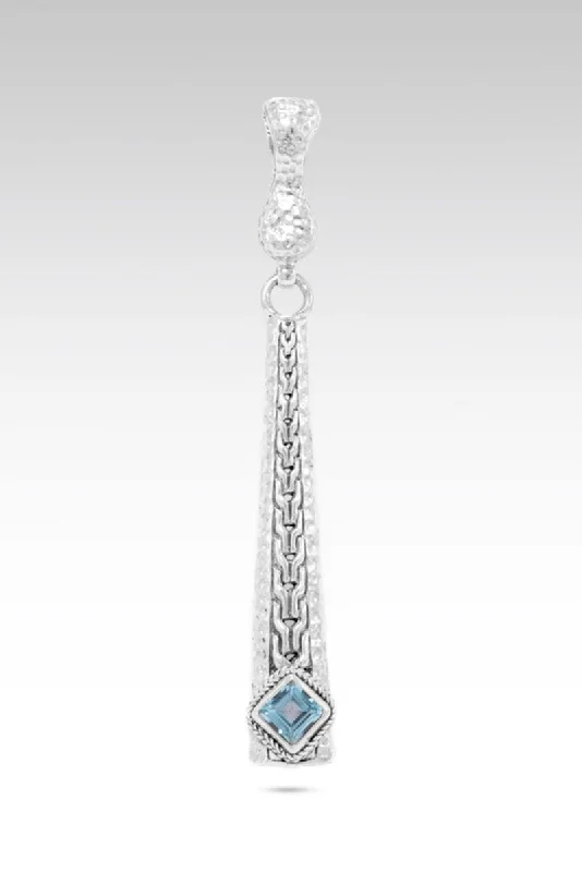Shop Signature Jewelry Styles At Exclusive Prices Sterling Silver Chainlink and Hammered Blue Topaz Pendant Enhancer Shop Signature Jewelry Styles At Exclusive Prices Sterling Silver Chainlink and Hammered Blue Topaz Pendant Enhancer