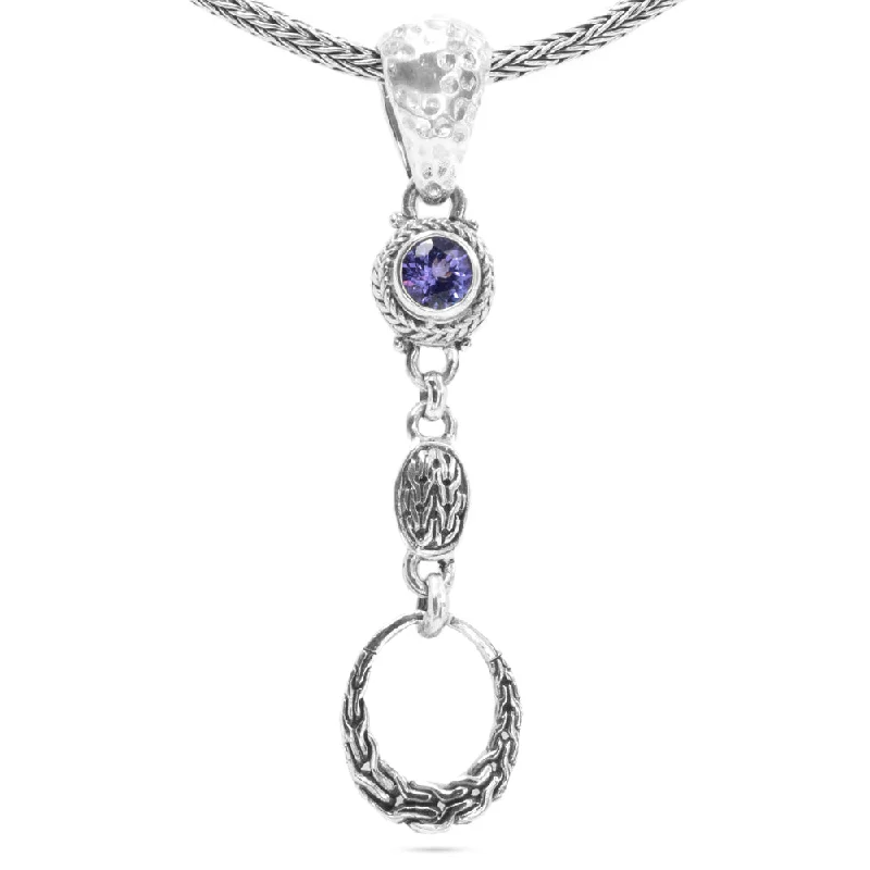 Don't Miss These Dazzling Jewelry Discounts Sterling Silver Chainlink & Hammered Tanzanite Pendant Medium With Magnetic Enhancer Bail Don't Miss These Dazzling Jewelry Discounts Sterling Silver Chainlink & Hammered Tanzanite Pendant Medium With Magnetic Enhancer Bail