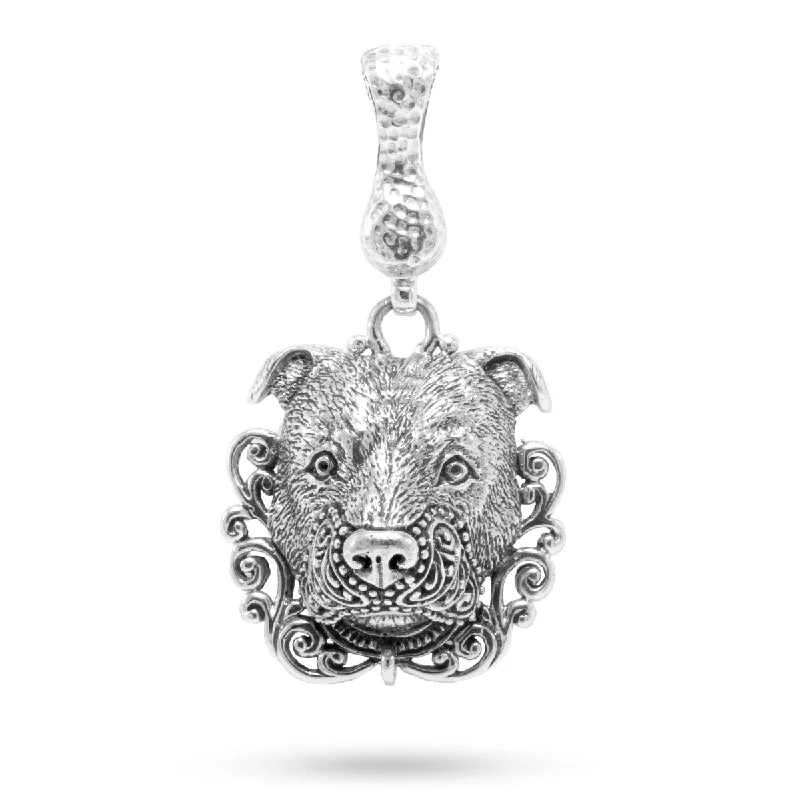 Get The Jewelry You Love At A Price You Love Sterling Silver Filigree Bull Dog Pendant With Magnetic Enhnacer Bail™ Get The Jewelry You Love At A Price You Love Sterling Silver Filigree Bull Dog Pendant With Magnetic Enhnacer Bail™
