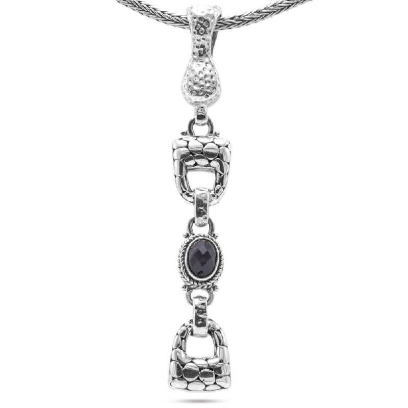 Elevate Your Jewelry Collection With Limited-Time Savings Sterling Silver Watermark Black Spinel Pendant Small With Magnetic Enhancer Bail Elevate Your Jewelry Collection With Limited-Time Savings Sterling Silver Watermark Black Spinel Pendant Small With Magnetic Enhancer Bail