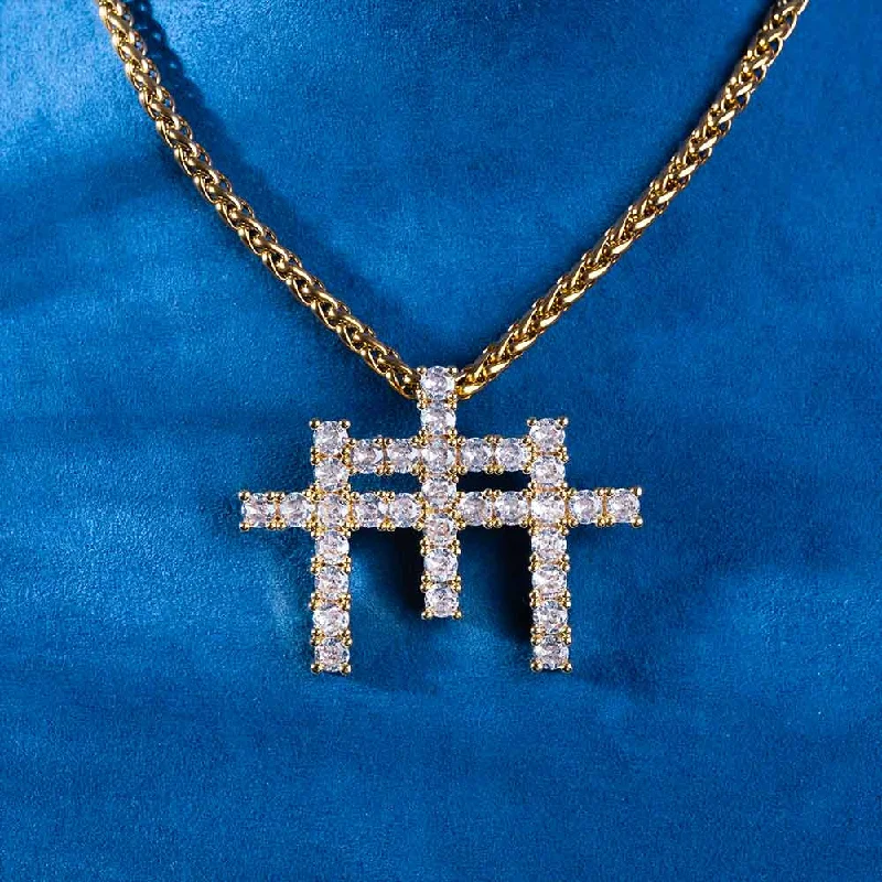 Dainty And Elegant Jewelry Now At Reduced Prices Three Cross Necklace 14K Gold