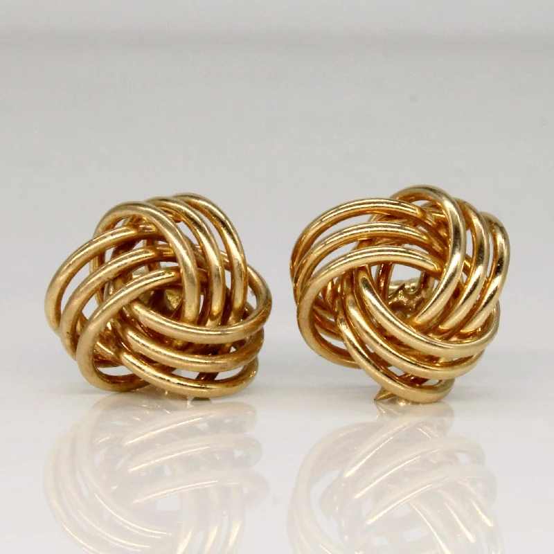 Your Perfect Accessory Now At The Best Price 14k Yellow Gold Knot Earrings