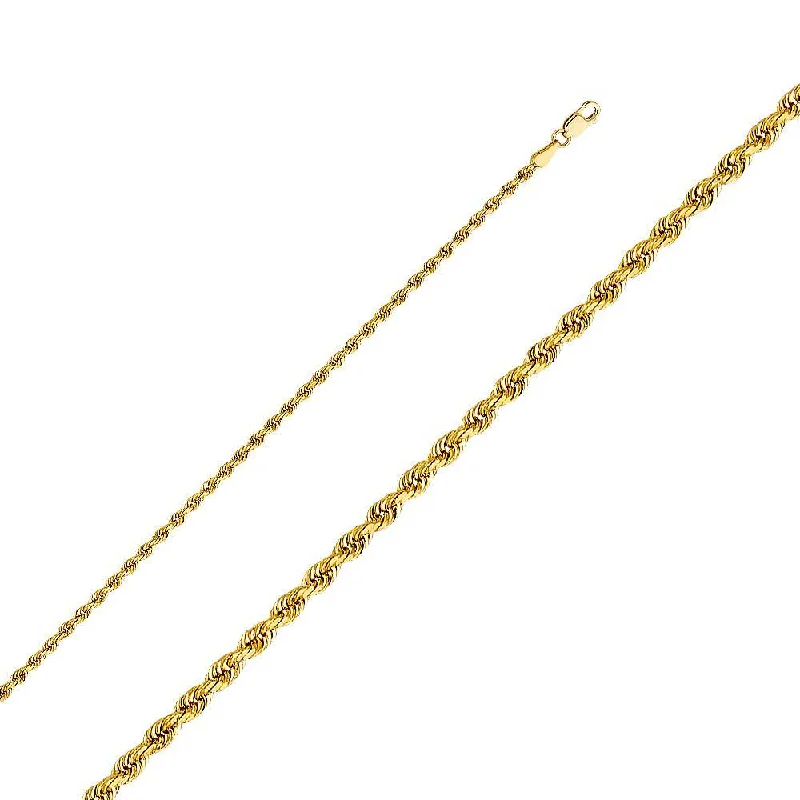Shop Dazzling Jewelry With Special Promotional Discounts 2.5mm Regular Solid Rope Chain Shop Dazzling Jewelry With Special Promotional Discounts 2.5mm Regular Solid Rope Chain