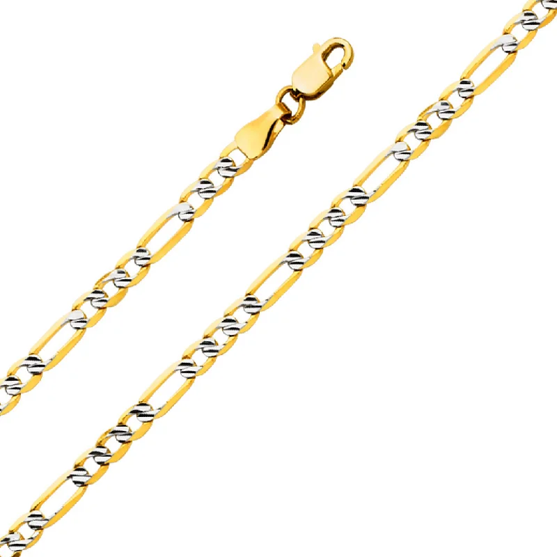 High-Quality Gemstone Jewelry For Special Occasions 3.1mm Fancy Light Figaro 3+1 Chain High-Quality Gemstone Jewelry For Special Occasions 3.1mm Fancy Light Figaro 3+1 Chain