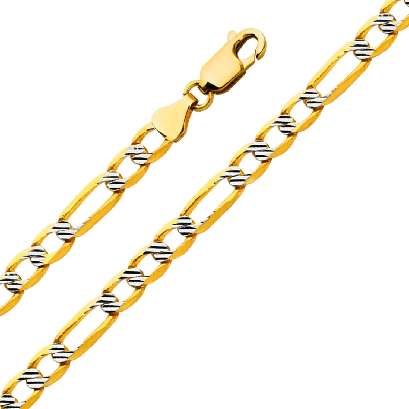 Handmade Pearl Jewelry For Timeless Elegance 4.7mm Fancy Light Figaro 3+1 Chain