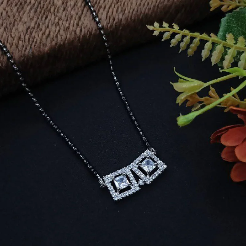 High-Quality Jewelry At A Fraction Of The Cost Aamrapali Silver Plated AD Mangalsutra High-Quality Jewelry At A Fraction Of The Cost Aamrapali Silver Plated AD Mangalsutra