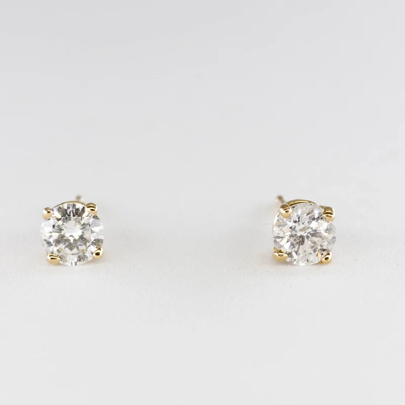 Shop Handcrafted Jewelry At Special Promotional Rates '100 Ways' Yellow Gold Diamond Studs | 0.77 ctw I2/3 G-I | Shop Handcrafted Jewelry At Special Promotional Rates '100 Ways' Yellow Gold Diamond Studs | 0.77 ctw I2/3 G-I |