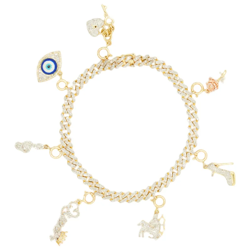 Elegant Jewelry, Affordable Luxury – Shop Now 10k Gold 1.00ctw Diamond Link Charm Bracelet 7.5". Bracelet only. Charms sold separately Elegant Jewelry, Affordable Luxury – Shop Now 10k Gold 1.00ctw Diamond Link Charm Bracelet 7.5". Bracelet only. Charms sold separately