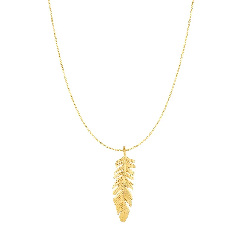 Save On Luxury Jewelry Pieces – Limited-Time Offers 10K Gold Feather Necklace