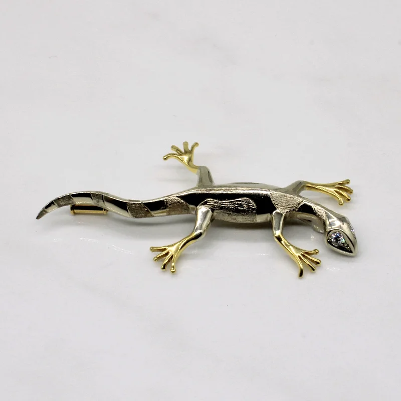 High-End Jewelry, Now More Affordable Than Ever Diamond Gecko Brooch | 0.15ctw |