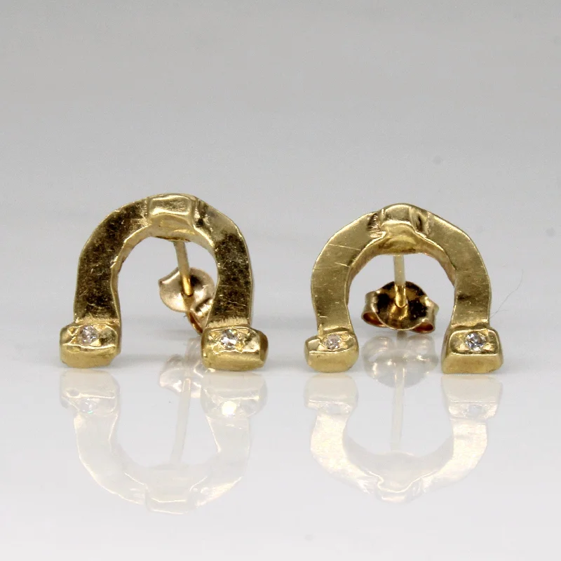 Personalized Jewelry At Special Discount Rates Diamond Horseshoe Earrings | 0.02ctw | Personalized Jewelry At Special Discount Rates Diamond Horseshoe Earrings | 0.02ctw |