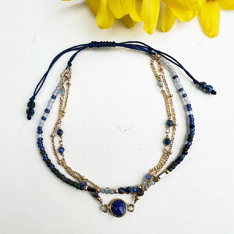 Get The Jewelry You Love At A Price You Love Elegant Chain Bead Bracelet - Blue, Thailand Get The Jewelry You Love At A Price You Love Elegant Chain Bead Bracelet - Blue, Thailand