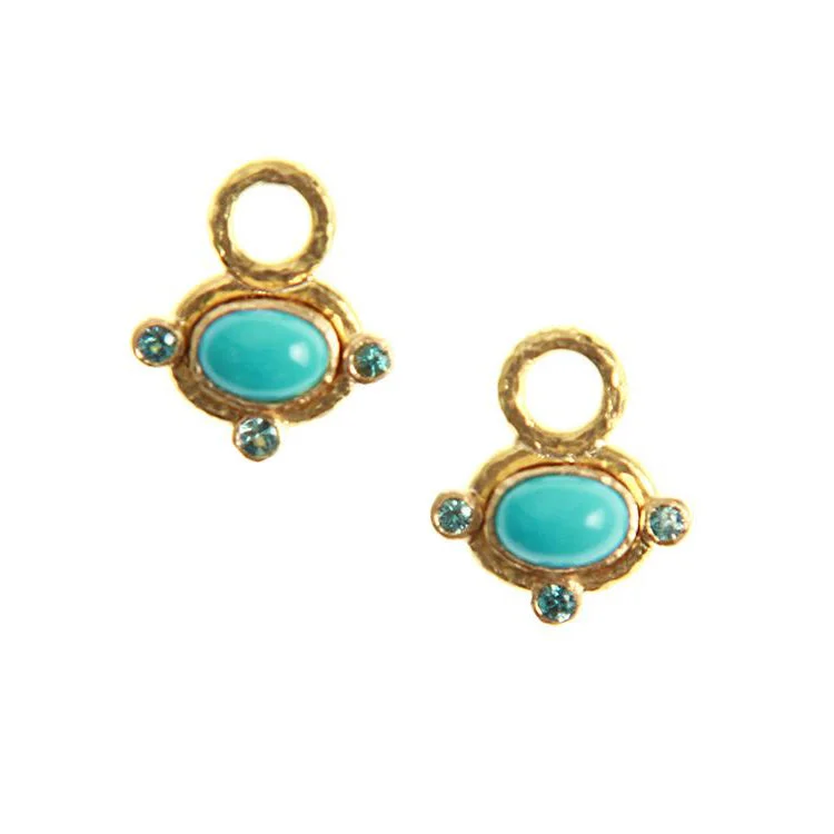 Bohemian-Inspired Jewelry For Free-Spirited Fashion Elizabeth Locke Oval Cabochon Turquoise Earring Charms Bohemian-Inspired Jewelry For Free-Spirited Fashion Elizabeth Locke Oval Cabochon Turquoise Earring Charms