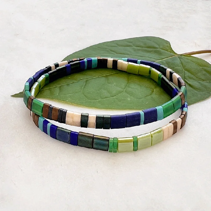 Exclusive Jewelry Sale – Sparkle For Less Glass Tile Bead Bracelet Set - Blue Multi, Guatemala Exclusive Jewelry Sale – Sparkle For Less Glass Tile Bead Bracelet Set - Blue Multi, Guatemala