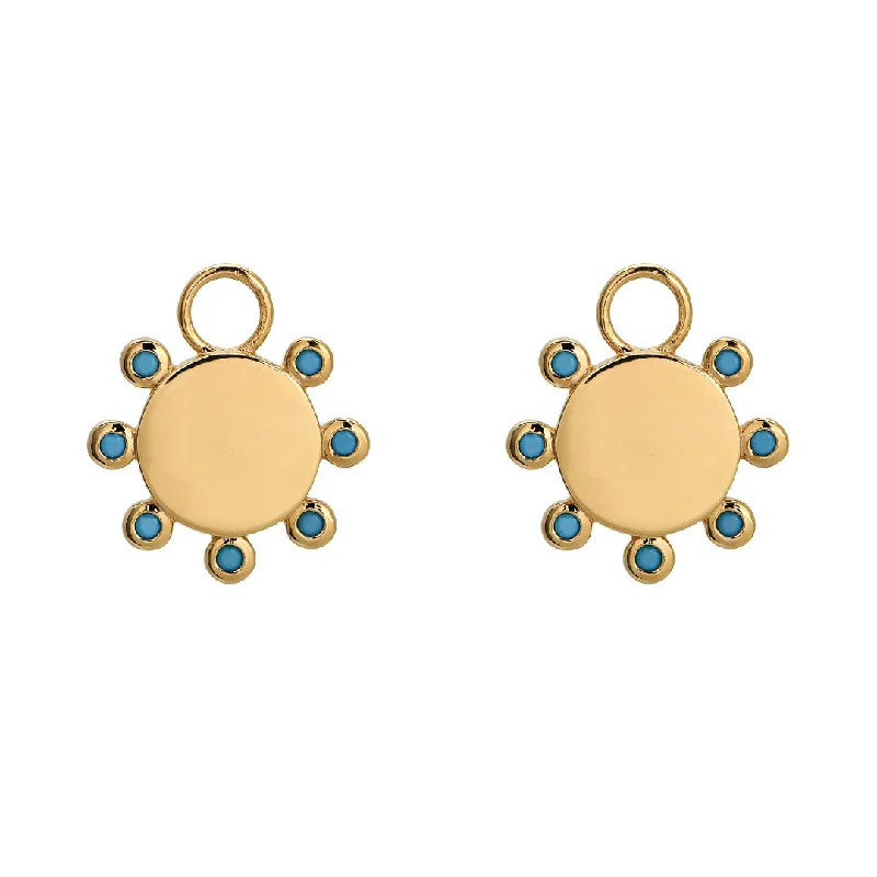 Unmissable Deals On Handmade Jewelry Collections Goldbug Round Top Turquoise Earring Charms