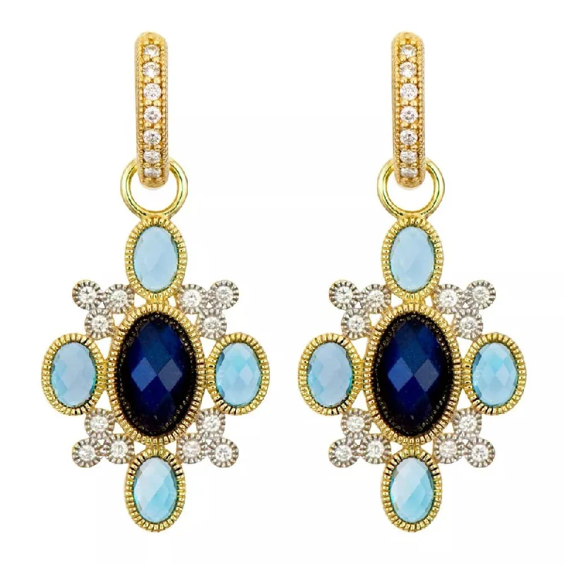 Affordable Gold-Plated Jewelry For Modern Fashion Jude Frances Provence Shades of Blue Earring Charms Affordable Gold-Plated Jewelry For Modern Fashion Jude Frances Provence Shades of Blue Earring Charms