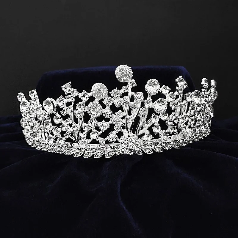 Fine Jewelry, Limited-Time Offers Available Kriaa Silver Plated White Austrian Stone Crown-1506633 Fine Jewelry, Limited-Time Offers Available Kriaa Silver Plated White Austrian Stone Crown-1506633