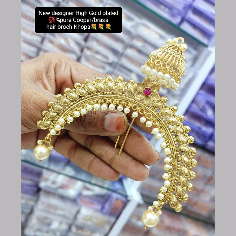 Elegant Rose Gold Jewelry For A Stylish Touch Manisha Jewellery Gold Plated Hair Brooch Elegant Rose Gold Jewelry For A Stylish Touch Manisha Jewellery Gold Plated Hair Brooch