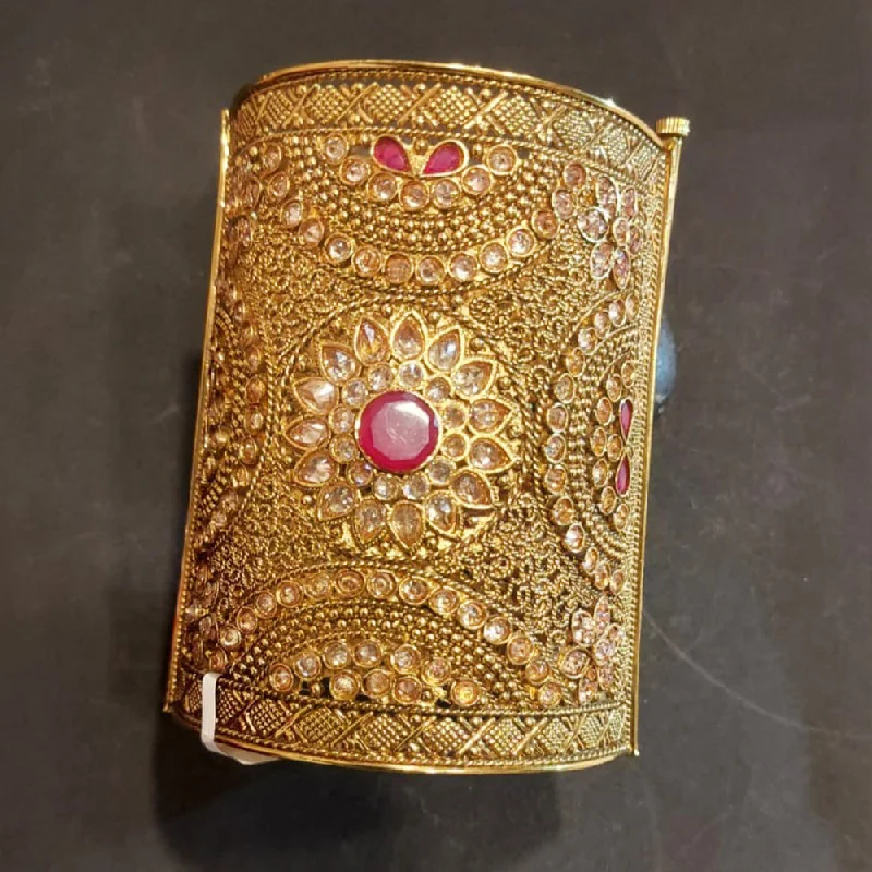 Shop Stylish Jewelry Now And Save Big Raddhi Jewels Premium Quality Brass Rajwadi Gold Plated Openable Kada For Women/Girls Shop Stylish Jewelry Now And Save Big Raddhi Jewels Premium Quality Brass Rajwadi Gold Plated Openable Kada For Women/Girls