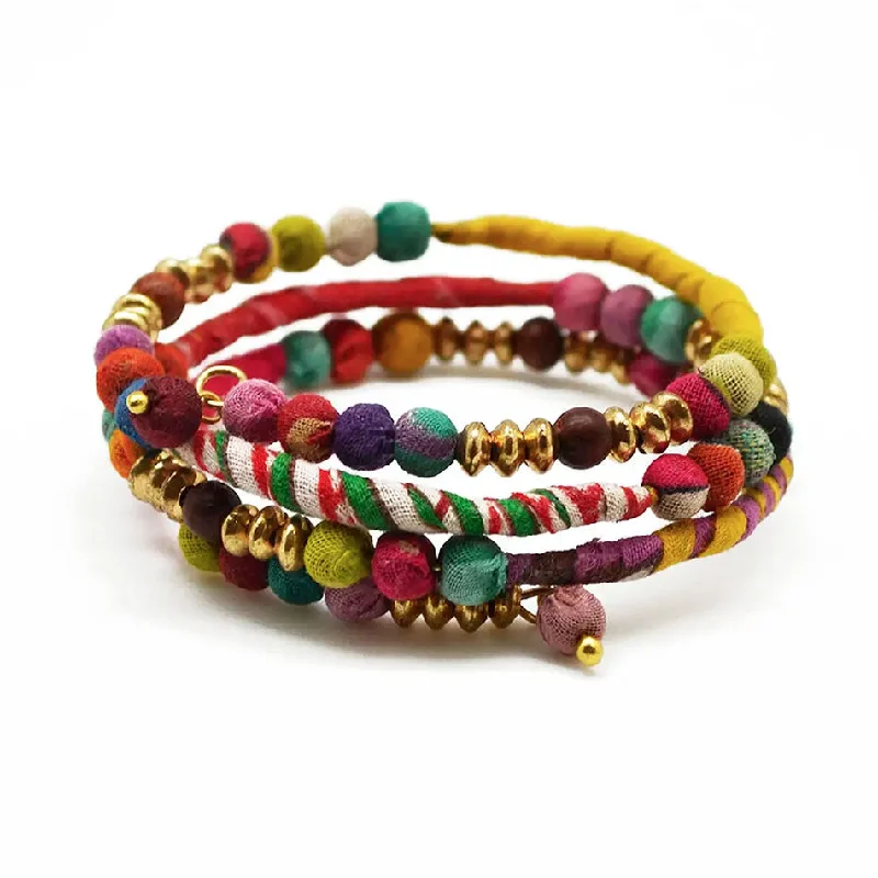 Exclusive Online Jewelry Sale – Don't Wait Recycled Sari Festivity Bracelet, India