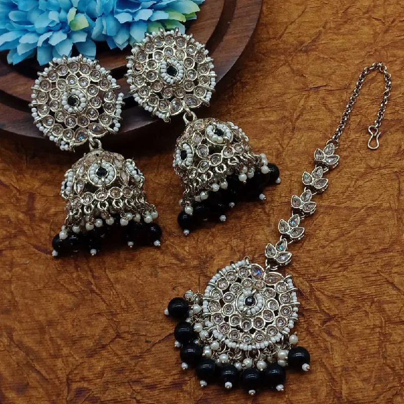 Stunning Jewelry Pieces At The Lowest Prices Ever Sai Fashion Gold Plated Crystal Stone And Pearls Jhumki With Maangtika Stunning Jewelry Pieces At The Lowest Prices Ever Sai Fashion Gold Plated Crystal Stone And Pearls Jhumki With Maangtika