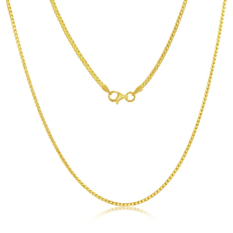 Final Call For Exquisite Jewelry At Reduced Rates Sterling Silver 1.5mm Franco Chain - Gold Plated Final Call For Exquisite Jewelry At Reduced Rates Sterling Silver 1.5mm Franco Chain - Gold Plated