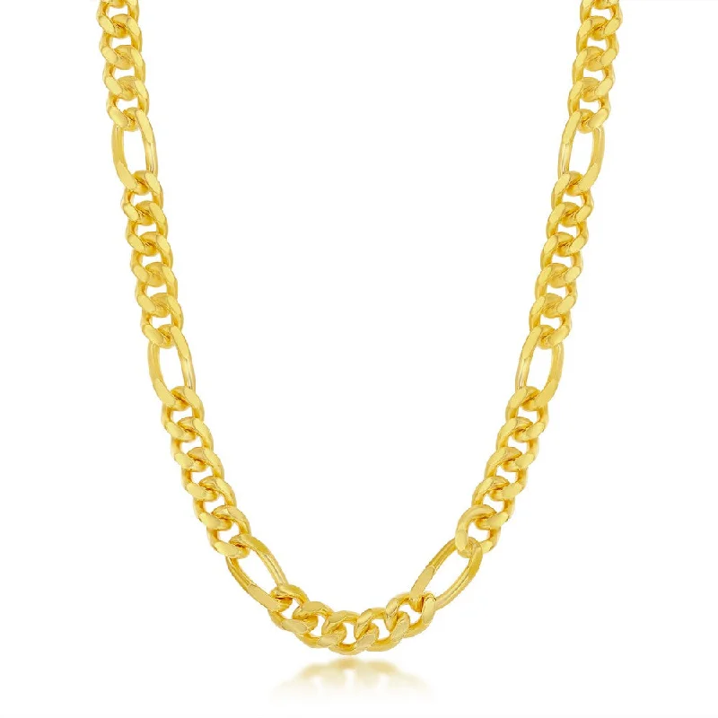 Unmissable Deals On Handmade Jewelry Collections Sterling Silver 6mm "Solid" Mami Cuban Figaro Chain - Gold Plated Unmissable Deals On Handmade Jewelry Collections Sterling Silver 6mm "Solid" Mami Cuban Figaro Chain - Gold Plated