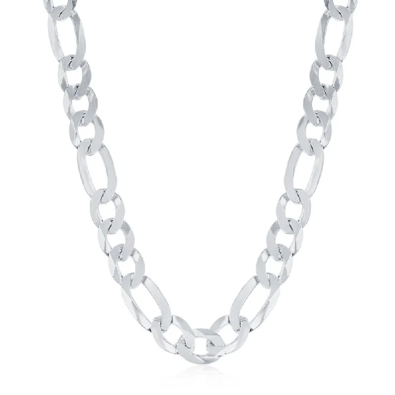Exclusive Online Jewelry Sale – Don't Wait Sterling Silver 7.5mm Figaro Chain - Rhodium Plated Exclusive Online Jewelry Sale – Don't Wait Sterling Silver 7.5mm Figaro Chain - Rhodium Plated
