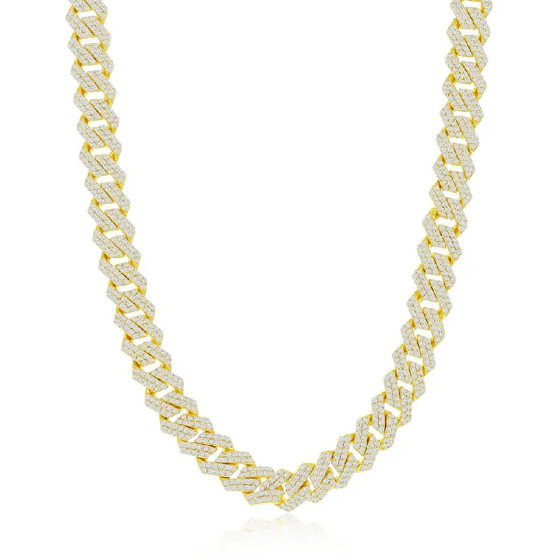 Buy More, Save More On Stunning Jewelry Pieces Sterling Silver 8mm Micro Pave Monaco Chain - Gold Plated Buy More, Save More On Stunning Jewelry Pieces Sterling Silver 8mm Micro Pave Monaco Chain - Gold Plated