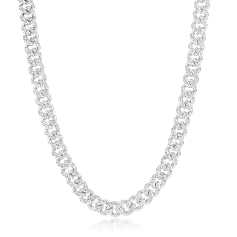 Affordable Luxury Jewelry For Every Occasion Sterling Silver Micro Pave CZ, 6.5mm Miami Cuban Chain 20" 22" 24" Affordable Luxury Jewelry For Every Occasion Sterling Silver Micro Pave CZ, 6.5mm Miami Cuban Chain 20" 22" 24"